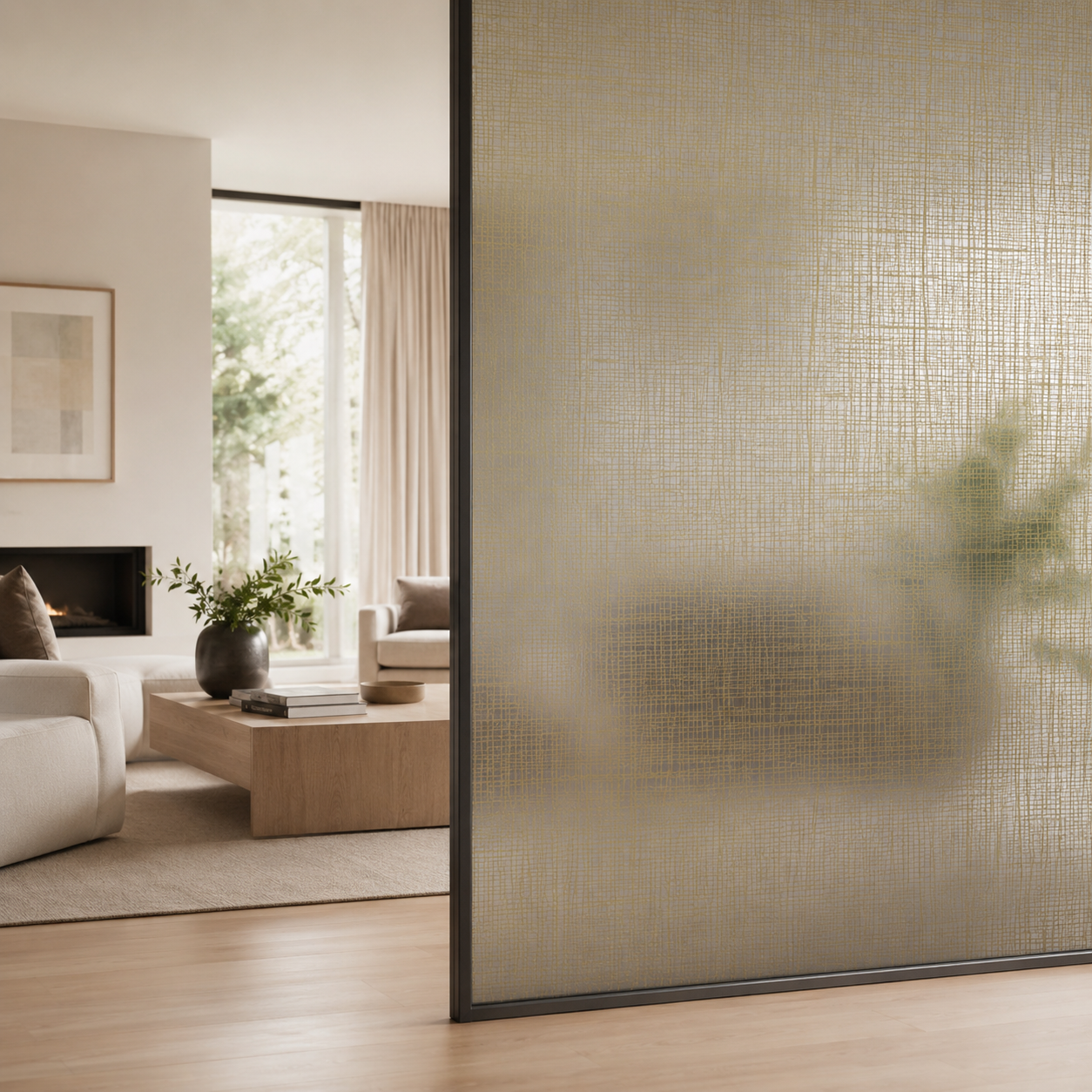 3M Fasara Sensai Linen Champagne Gold Decorative Film
