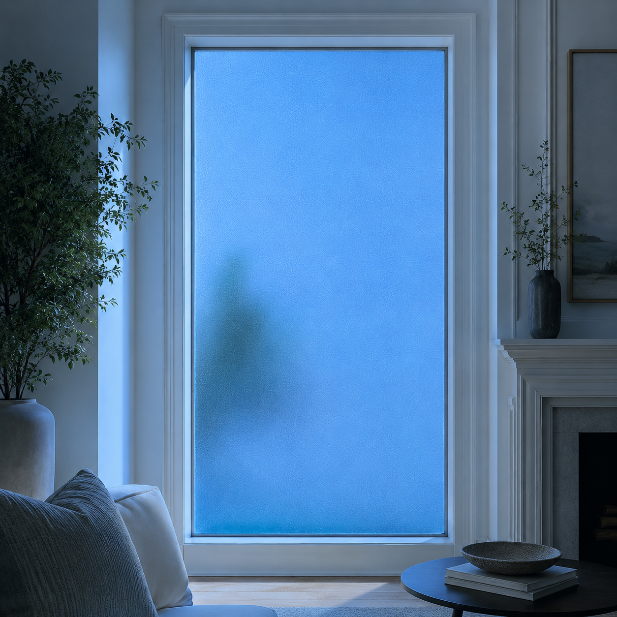 Blue Sandstone Frost Decorative Film