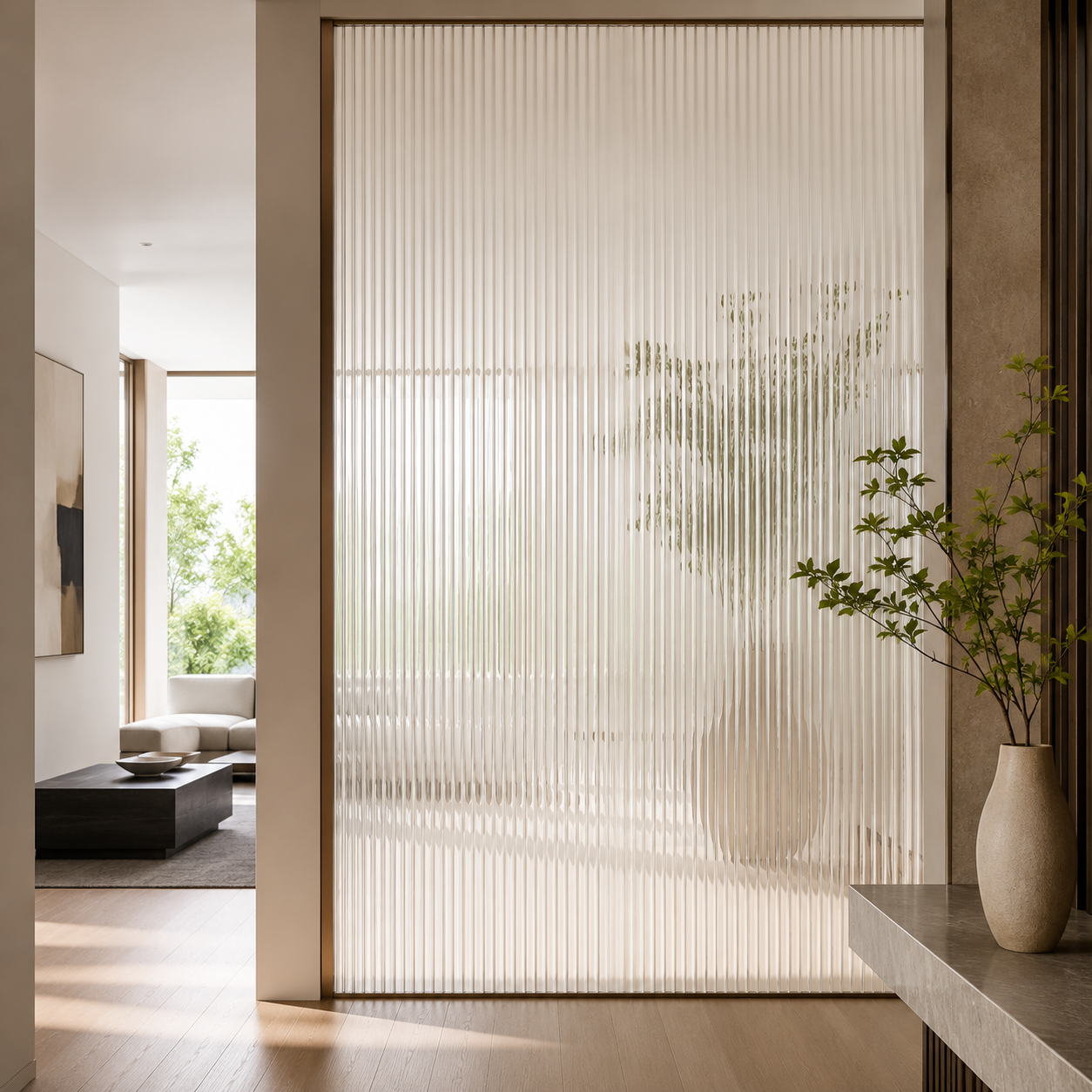 Fluted Decorative Window Film