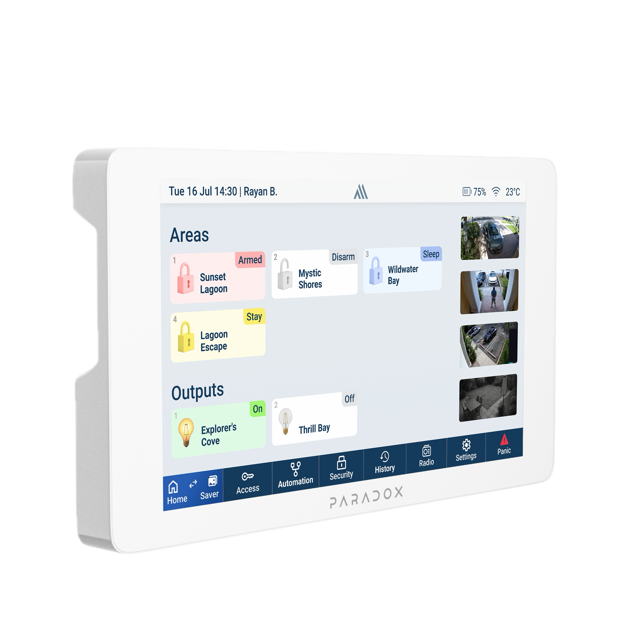 Paradox M-Series 7" Touchscreen Keypad