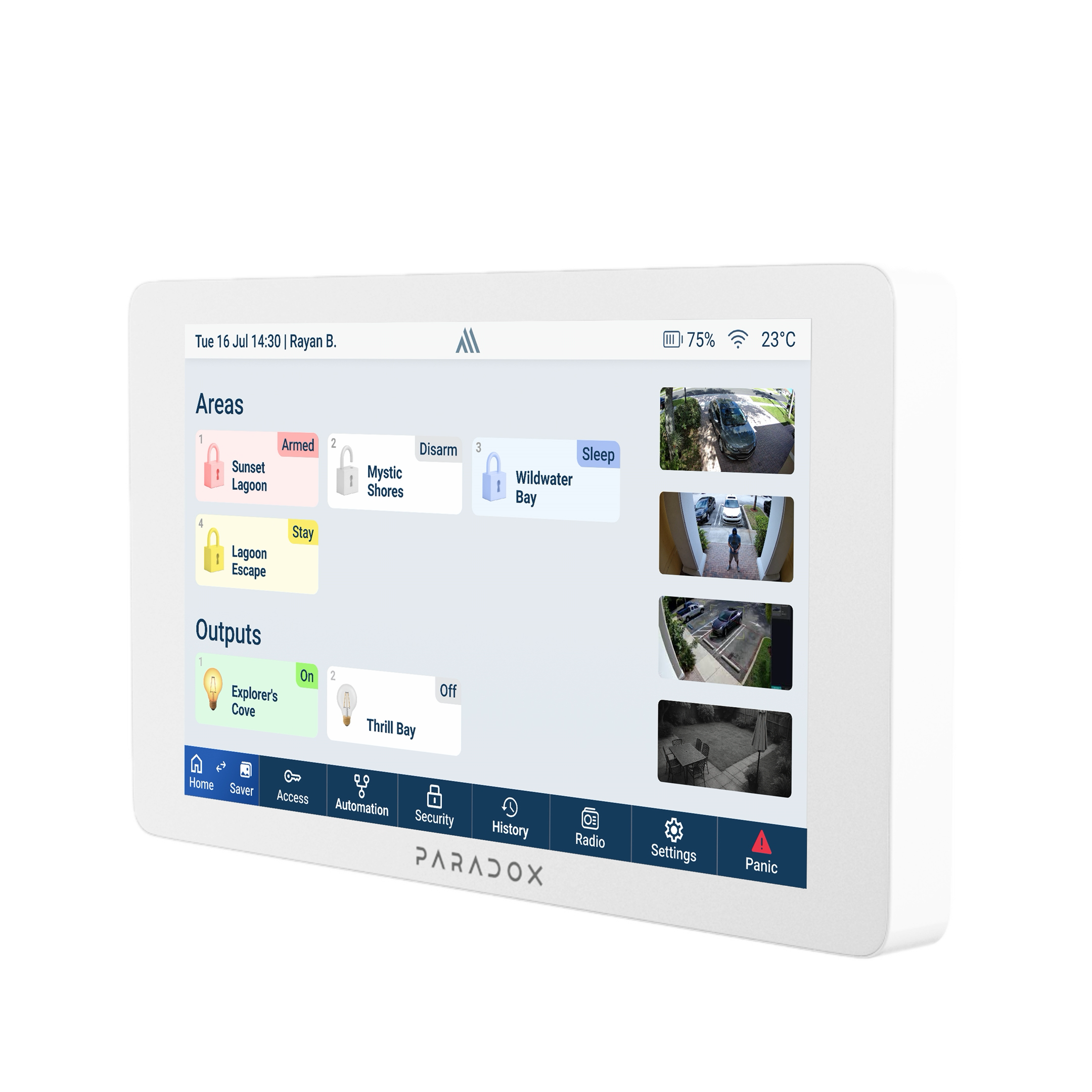 Paradox M-Series 7" Touchscreen Keypad