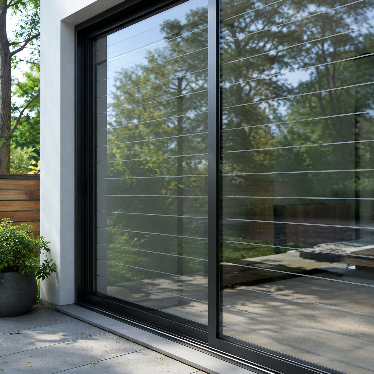Horizontal Line Bird Safety Film