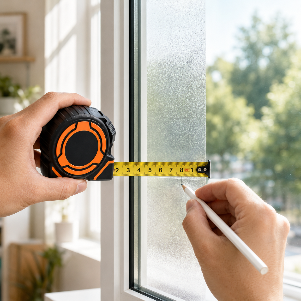 Measuring Tape & Glass Marker Pencil Set